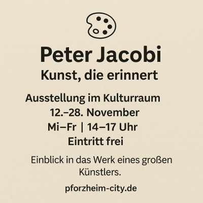 Peter Jacobi: Pforzheim würdigt das Lebenswerk eines Ausnahmekünstlers